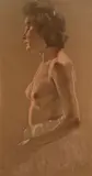 Stanisław Bender, Akt, pastel, papier