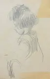 Wojciech Weiss, Portret dziewczynki (Hani), ołówek, papier