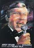 Waldemar Świerzy, Jerzy Stuhr w filmie Wodzirej, projekt plakatu, 1978 r., 1978, tempera, karton, 42