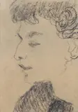 Juliusz Studnicki, Józefa Wnukowa, kredka, papier, 16