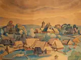 Władysław Skoczylas, Wioska podhalańska, 1930 r.