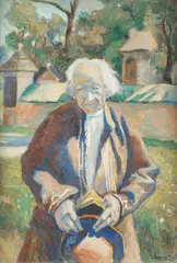 Stanisław Kamocki, Baca na tle kościoła w Naprawie, gwasz, karton