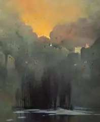 Zdzisław Beksiński, Bez tytułu, 1980, 1980, olej, płyta