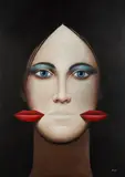 Szeherezada by Rafał Olbiński, akryl, płótno, sold Jun 2021