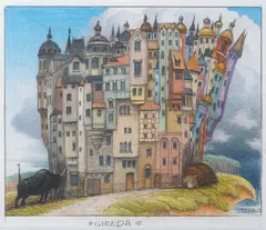Jacek Yerka, Giełda, 2013, 2013, kredka, papier, 11