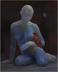 Bez tytułu, 2021 by Mirosław Siara, 2021, technika olejno-żywiczna, płyta, sold Jun 2021