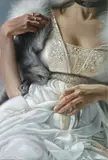 Anna Jagodova, Białe futerko, 2015, 2015, olej, płótno