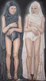 Dorota Kuźnik, Z cyklu „HIDDEN CHILDREN – HIDDEN MOTHERS”, 2019, 2019, olej, płótno