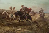 Zygmunt Kaczówka, Jazda!, olej, płótno