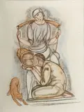 Leopold Gottlieb, Miłosierdzie (Barmherzigkeit), 1918-1920, litografia barwna, papier