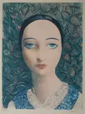 Ofelia by Moïse Kisling, litografia barwna, papier, 58, sold Jul 2021