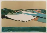 Henryk Hayden, Pejzaż, litografia barwna, papier
