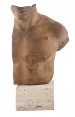Igor Mitoraj, Asklepios, brąz patynowany, podstawa marmurowa
