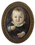 Stanisław Klimowski, Portret dziecka, 1922 r., 1922, olej, tektura, 39