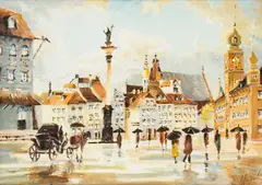 Andrzej Starzycki, Plac zamkowy, 2003 r., 2003, olej, płótno