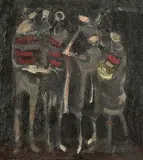 Alfred Aberdam, Bez tytułu, 1955 r., 1955, olej, płyta