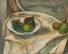 Joseph Pressmane, Martwa natura, olej, płótno, 32