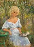 Katarzyna Librowicz, Czytająca książkę, 1983 r.