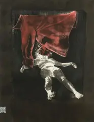 Rafał Strent, Lewitacja, 1977 r., 1977, akwaforta, akwatinta, papier
