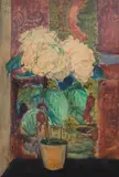 Leon Wyczółkowski, Biała hortensja, akwarela, papier