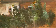 Julian Fałat, Słoneczniki, olej, płótno