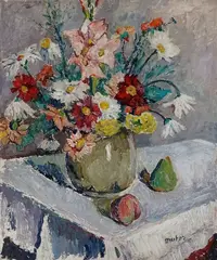 Mela Muter, Martwa natura, olej, sklejka