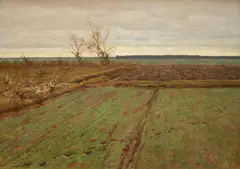 Przedwiośnie, 1914 r. by Józef Rapacki, 1914, olej, płótno, 55, sold May 2021