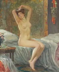 Leonard Winterowski, Akt, 1919 r., 1919, olej, płótno, 51