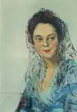 Włodzimierz Terlikowski, Kobieta w mantylce, 1945 r.