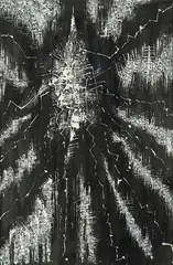 Jerzy Tchorzewski, Kompozycja abstrakcyjna, 1962, 1962, olej, tusz, papier