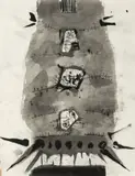 Aleksander Kobzdej, Bez tytułu. Praca dwustronna, 1968, 1968, tusz, ołówek, papier