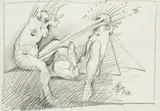 Bez tytułu, 1985 r. by Franciszek Starowieyski, 1985, ołówek, papier, sold Apr 2021