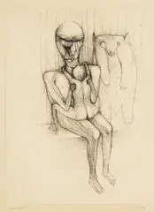 Zdzisław Beksiński, Bez tytułu, 1967 r., 1967, piórko, papier