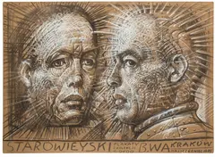 Franciszek Starowieyski, Projekt plakatu z kolekcji K.Dydo, 1985 r., 1985, pastel, papier