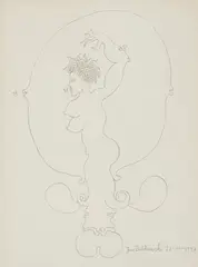 Bez tytułu, 1997 r. by Jan Dobkowski, 1997, Ołówek, papier, 18, sold Apr 2021