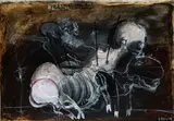 Henryk Cześnik, Niedzielny spacerek..., 2020, 2020, pastel, gwasz, papier