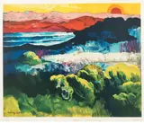 Pejzaż by Moïse Kisling, litografia, papier, 52, sold Apr 2021