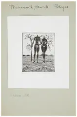 Z cyklu Miodowy miesiąc, 1967 r. by Henryk Płóciennik, 1967, autocynkografia, papier, sold Apr 2021