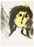 Anioł, 1956 r. by Marc Chagall, 1956, litografia barwna, papier, sold Apr 2021