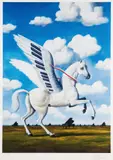 Biały rumak by Rafał Olbiński, inkografia, papier, sold Apr 2021