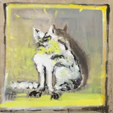 Teresa Pągowska, Kot, 1996, 1996, olej, płótno