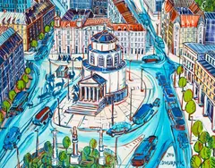 Edward Dwurnik, Plac Trzech Krzyży, 2016, 2016, olej, płótno