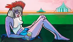 Zofia Pałucha, Indianka, 2016, 2016, olej, płótno
