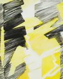 Urszula Śliz, FF/ 2013/lab, z cyklu "Rozwarstwienia/ruch" 2013, akryl, płótno