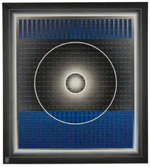 Lu Svensson, Harmonia ciszy, z cyklu "Hołd dla Agnes Martin", 2021, 2021, akryl, płótno
