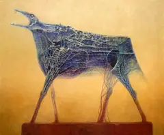 Zdzisław Beksiński, Bez tytułu, 1983, 1983, olej, płyta