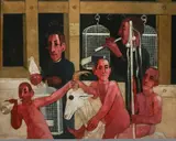 Arkadia, 1975 by Kiejstut Bereźnicki, 1975, olej, płótno, sold Mar 2021