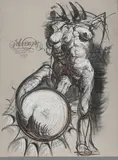 Bez tytułu, 1985 by Franciszek Starowieyski, 1985, pastel, papier, sold Mar 2021