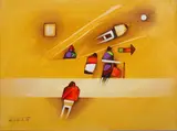 Witold-K, Z cyklu People, 1975, 1975, olej, płótno