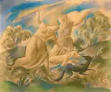 Wacław Borowski, Polowanie Diany, 1934 r., 1934, pastel, papier